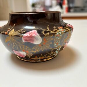 HJ Wood Burslem Decorative Enamel Bowl No 436 Made In England Small